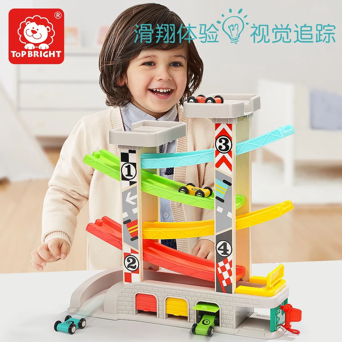 

TOPBRIGHT 1-2 a Year of Age Early Education Children'S Educational Camera Track hua xiang che Boy Toy Car Baby Toy Car