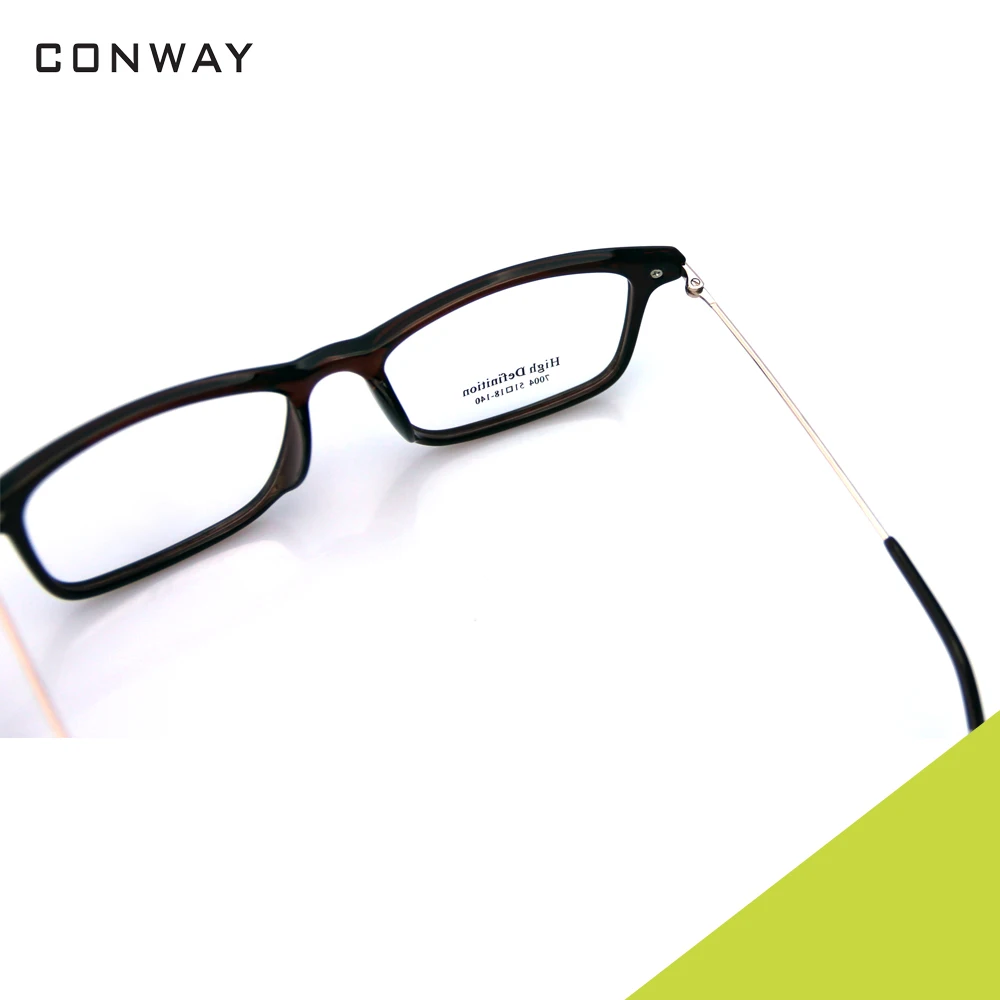 Conway легкие оптические очки TR90 Nerd Квадратные прозрачные линзы очки без рецепта очки Рамки Многоцветный на выбор