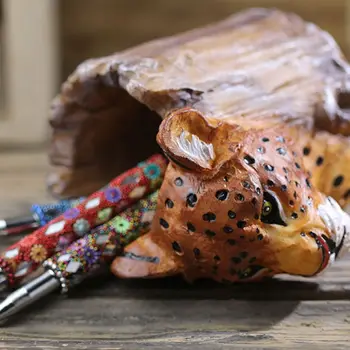 

Cartoon Leopard Shape Pen Holder Brush Pot Desk Organizer Office Stationery Box