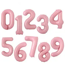 1 шт. 2 размера 3" /40" Розовое золото цифры шар цифры фольга поплавок надувные шары для дня рождения свадьбы украшения