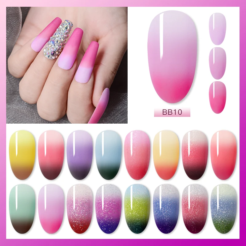 Nail Vision 5 мл, Термальный гель для изменения цвета, голографический лак для ногтей, блеск, замачиваемый, УФ-Гель-лак, сделай сам, дизайн ногтей, Гель-лак