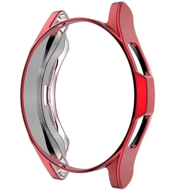Funda de Tpu para Galaxy Watch 4,46mm 42mm,funda protectora de silicona para Samsung Galaxy Watch 4,Classic, Smart Watch Case Red