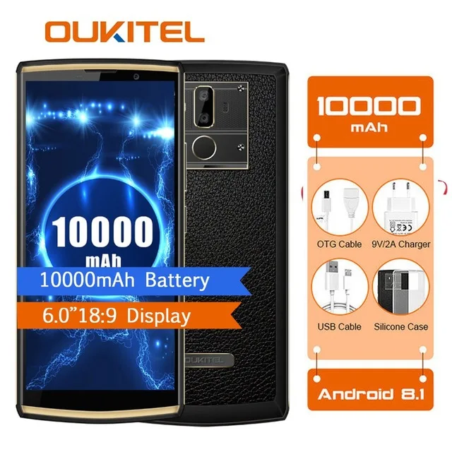 OUKITEL K7 power 2G ram 16G rom мобильный телефон Android 8 1 MT6750T Восьмиядерный 6 0 &quotHD + 13.0MP 2.0MP 10000mAh