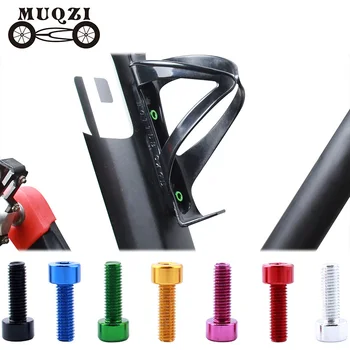 

Muqzi 2pcs Bicycle Bottle Cage Bolts m5 Ultra-Light Aluminum Holder Screws Mtb Road Accessories