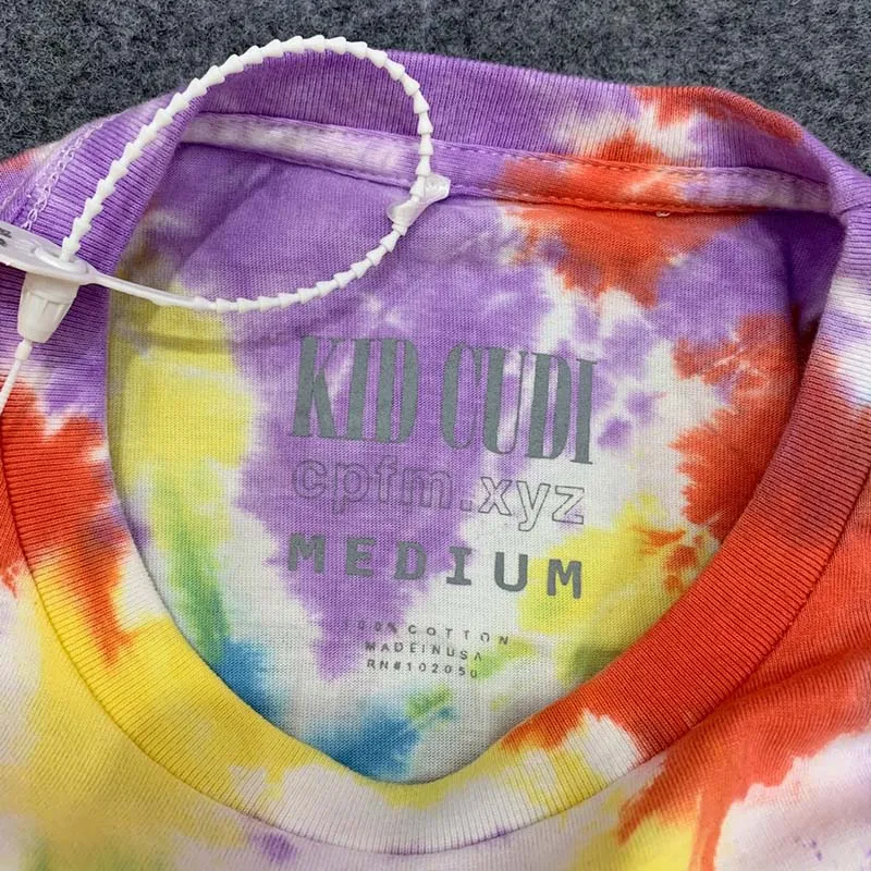 ASAP Rocky CPFM W.W.C.D. Tie Die Футболка мужская и женская с длинным рукавом Свободная уличная Harajuku футболка с круглым вырезом