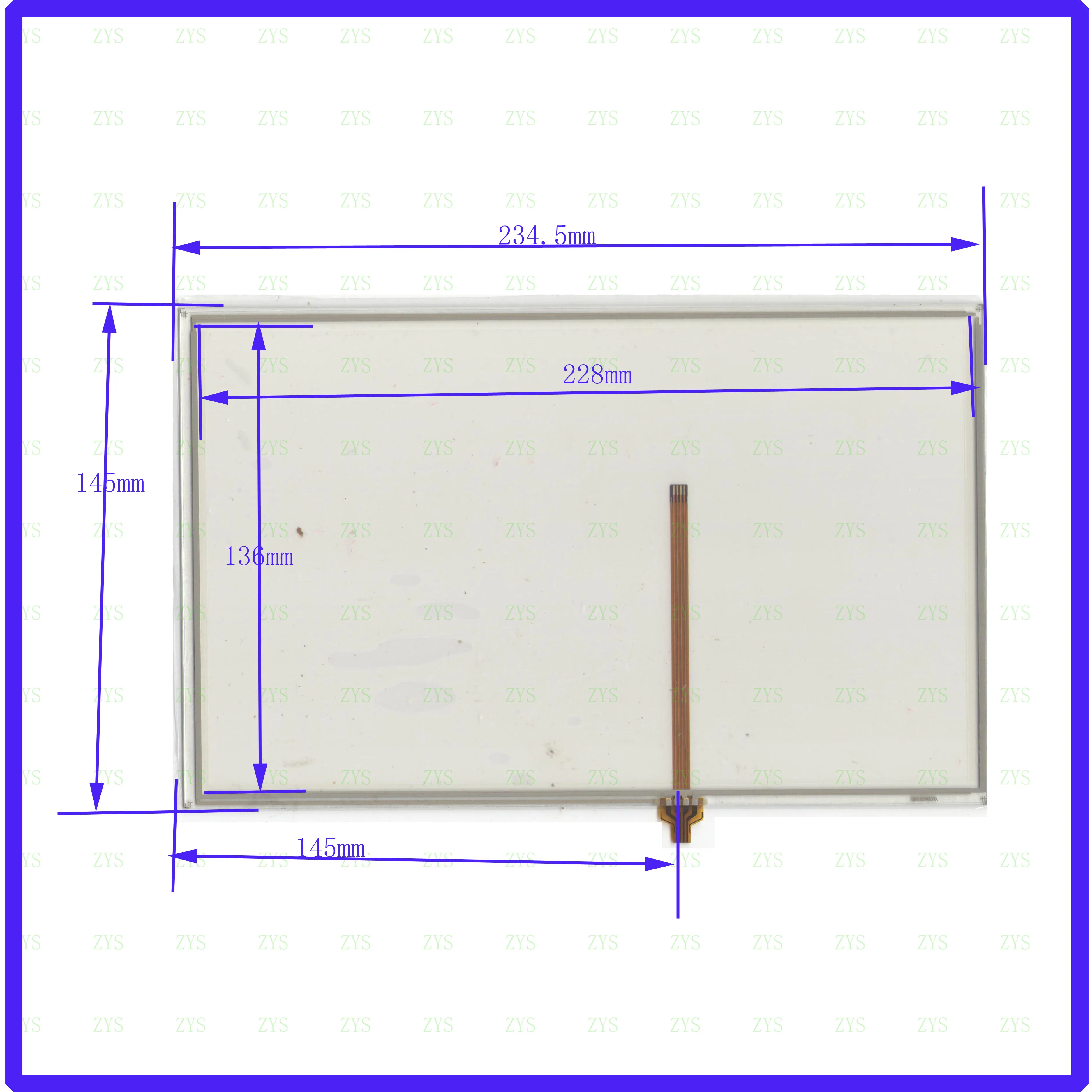 

ZhiYuSun M1016A 10.2 inch Touch Screen Glass 235mm*145mm 4 wire resistive Touch Panel FOR TABLE for laptop 235*145