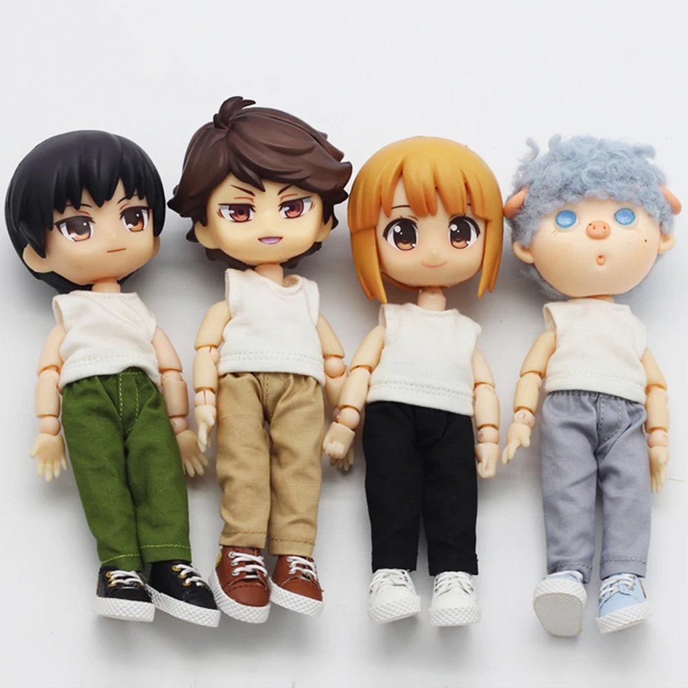 Doll Accessories Doll Clothes Ob11 Baby Jeans for 1/12 BJD Doll Obitsu11 Baby Accessories Clothing