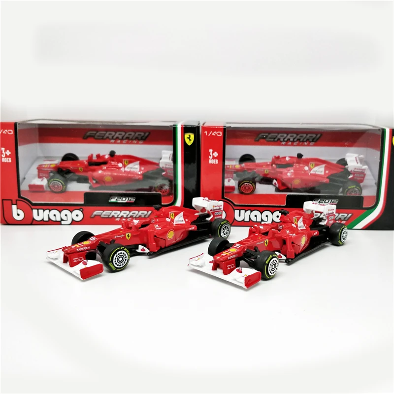 Модель автомобиля BBurago 1:43 F1 SF90 2019 SF14T 2014 Nr7 Kimi Raikkonen 2015 SF15T Nr5 Себастьян Vettel F2012