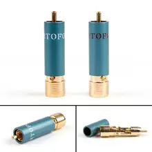 Areyourshop 20Pcs Wholesale Gold Plated Copper Ortofon 8NX RCA Plug Audio Headphone Adapter