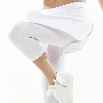 

Women Yoga Dancing Twinset Pantskirts Quick Dry Elastic Sportswear Faux Skort Running Fitness Gym Skirt Tight Pants