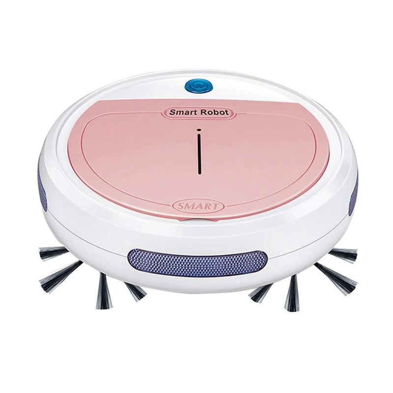 

3-In-1 Robot Sweeper/Vacuum/Mop, Rechargeable Automatic Smart Robot Vacuum Cleaner Edge Cleaning Suction Sweeper for Pet Hair, C