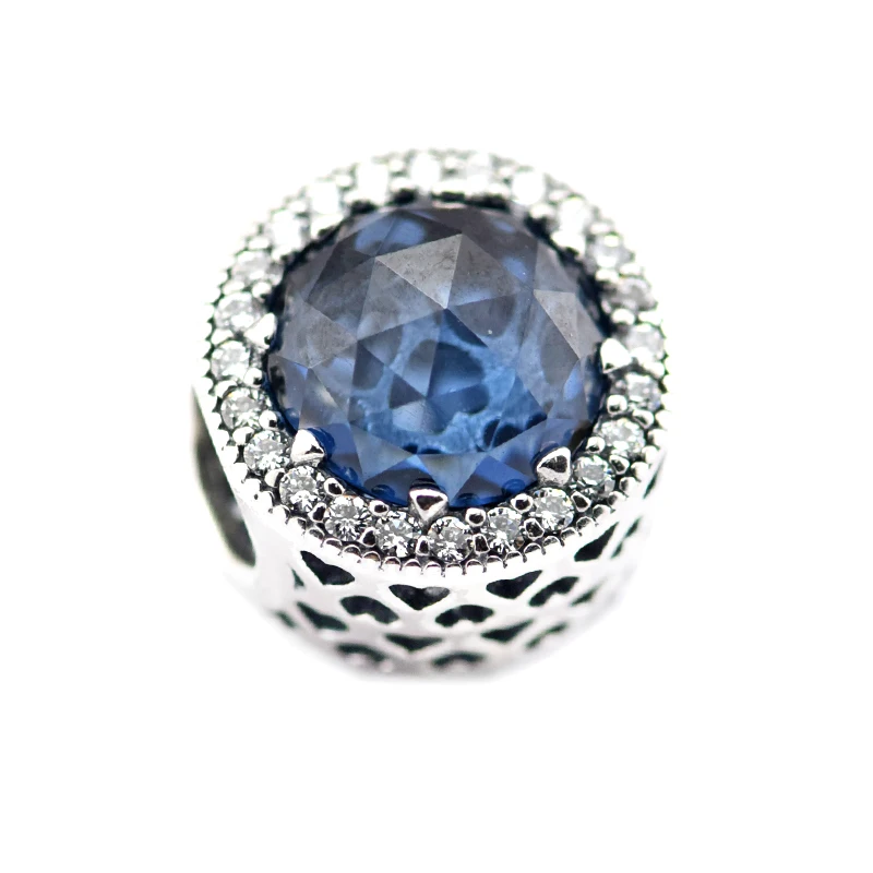 

Radiant Hearts Moonlight Blue Charm Silver Original Beads For Jewelry Making For European Bracelets DIY Sterling Silver Beads