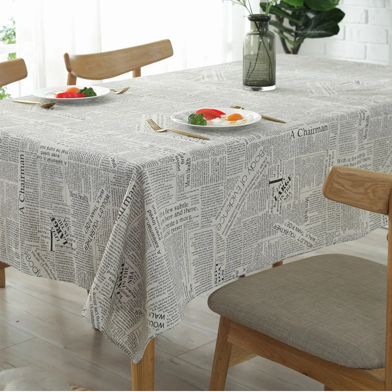 Simple Table Cloth Black Cotton Linen Retro Tablecloth Rectangular Table Cover Mantel Mesa Coffee Table Kitchen Table Cloth
