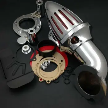 

Chrome Motorcycle Bullet Air Cleaner Intake Filter Kit For Harley Dyna Touring 2008-2012