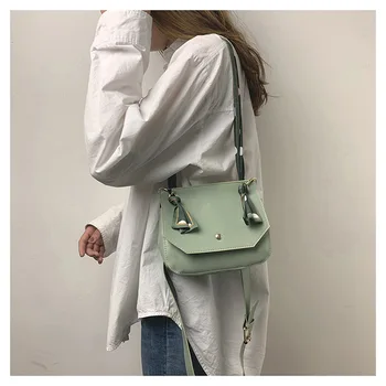 

Small Bag Women's 2020 New Style Simple Single-shoulder Bag for Women Silk Scarves Saddle Bag