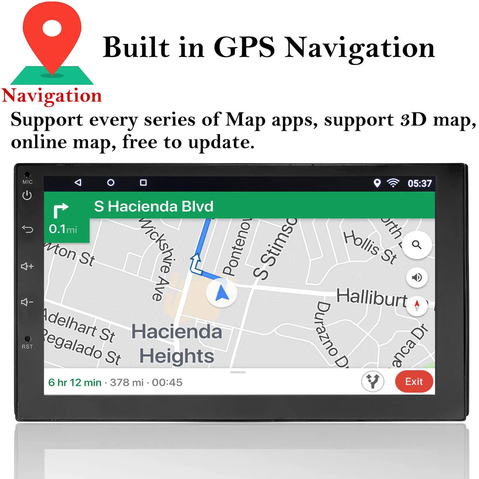 Vehemo gps навигатор FM передача 7 дюймов цифровой автомобильный навигатор датчики wifi система навигации транспортного средства карта портативный