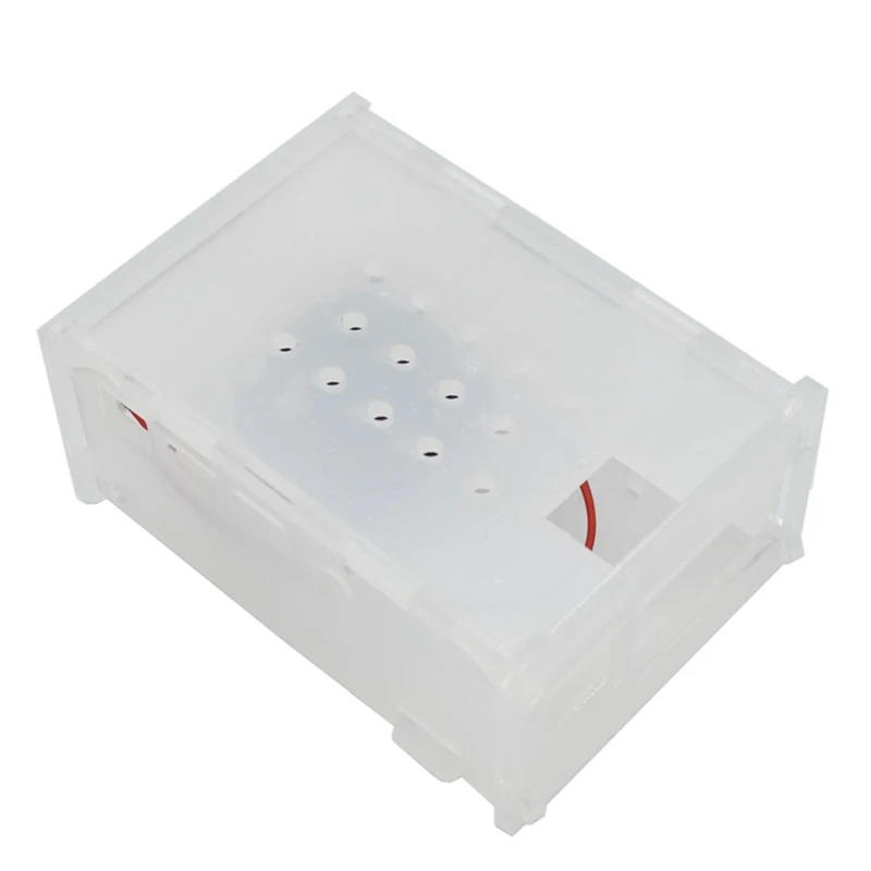 Прозрачный акриловый футляр корпус коробка с охлаждающим вентилятором для Raspberry Pi 4 Модель B