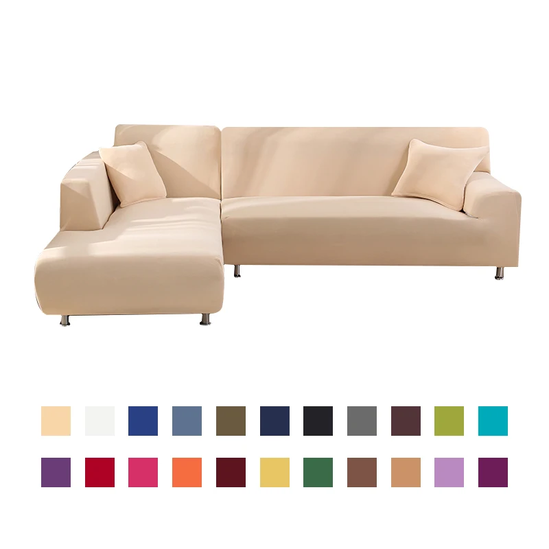 Sofa-Cover Case Longue Corner-Chaise Stretch Living-Room Elastic L-Shaped 1/2/3/4-seater