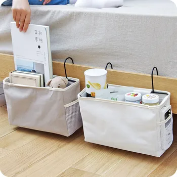 

Creative Canvas Bed Hanging Bag Storage Bag Bedroom Multi-function Magazine Storage Bag Sundries Children's Toys Baby Tissue Box