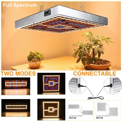 LED Plant Grow Panel Light 25W 45W 72LEDs 4000K  Leds Chip Phyto Growth Lamp 470NM 395NM 735NM UV IR For Plants Veg Bloom D30