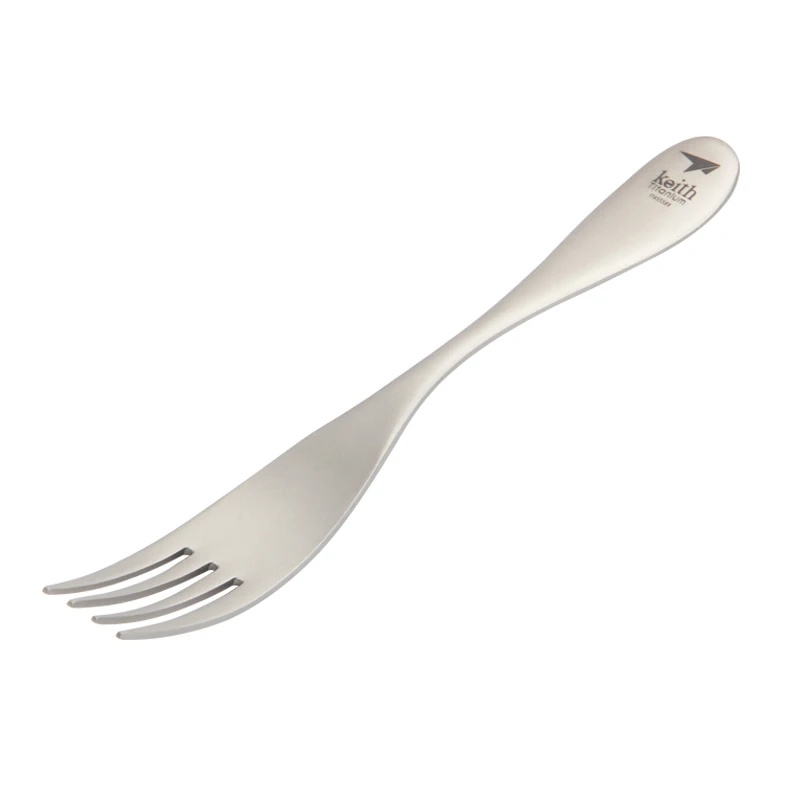 

Keith Western Dessert Cutlery Thicken Solid Titanium Fork Streamline Design Outdoor Camping Hiking Travel Tablewares Dinner Fork