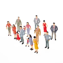 Figuras de personas de 20x sentado y de pie, maqueta de tren, 1:25