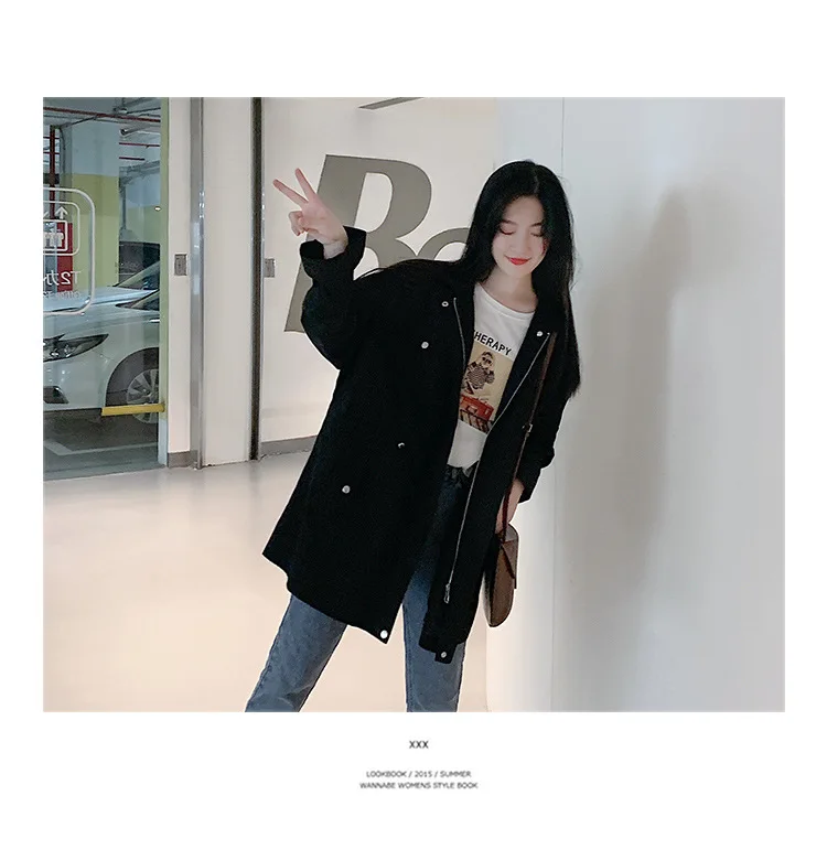 Photo Shoot Coat Women's Spring And Autumn 19 Popular New Style Korean-style Loose-Fit BF Students Short Short-height waitmore T