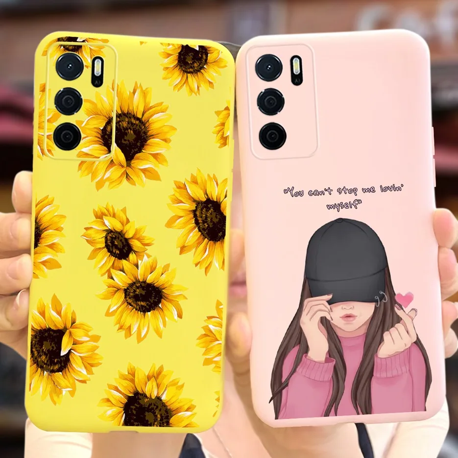 Per Oppo A16 Custodia A16S Elegante Fiore Farfalla Ape Morbida Cover Posteriore In Silicone Per Oppo A16 A 16 Oppoa16 Cph2269 Custodie Fundas