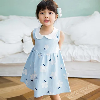 

Girls summer dress new Korean sleeveless doll collar vest cute dress children princess dress