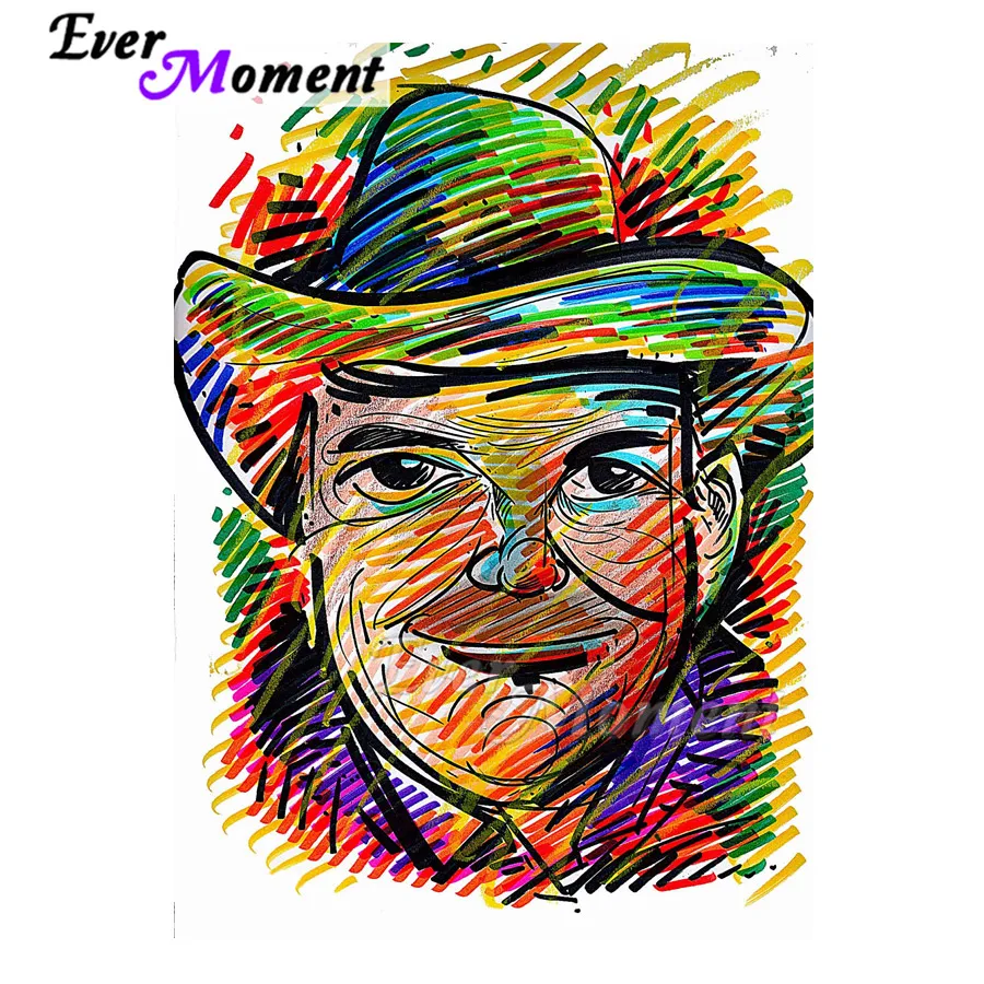 Ever Moment Diamond Painting Cross Stitch Man Cowboy Full Square Drill Mosaic Rhinestone 5D DIY Embroidery ASF1937 | Дом и сад