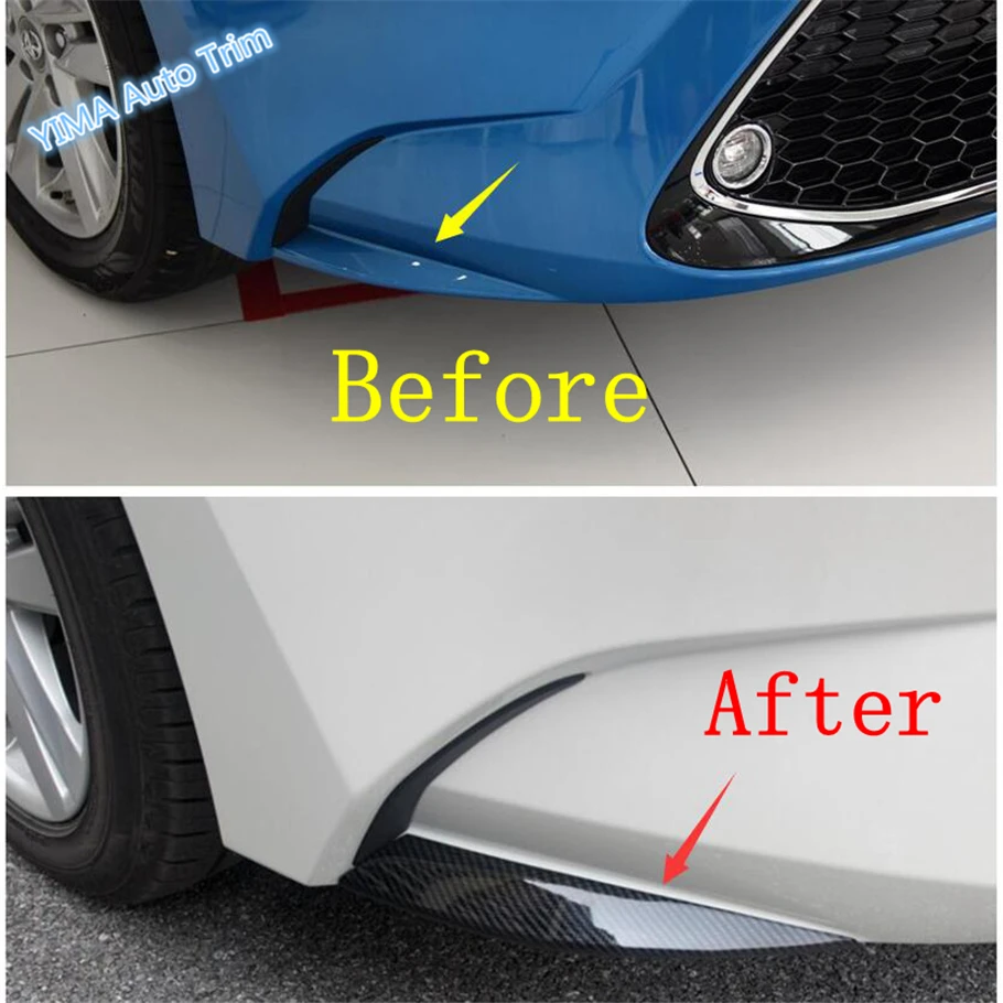 

Lapetus Auto Styling Front Fog Lights Lamp Eyelid Eyebrow Cover Trim Fit For Toyota Corolla 2019 2020 ABS Chrome Carbon Fiber
