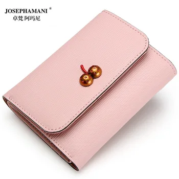 

Sweet little portfel High-end JOSEPHAMANI Brand women wallet new genuine leather carteira free shipping