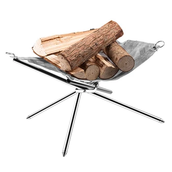 

Foldable Brazier Camping Stove Frame with Stainless Steel Mesh Foldable Suitable for Outdoor Camping, Courtyard