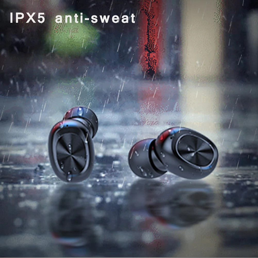 Bluetooth 5 0 Wireless Touch Control Headset LED Power Display Waterproof HIFI Stereo Sounds Auto Pairing Sports Earphones