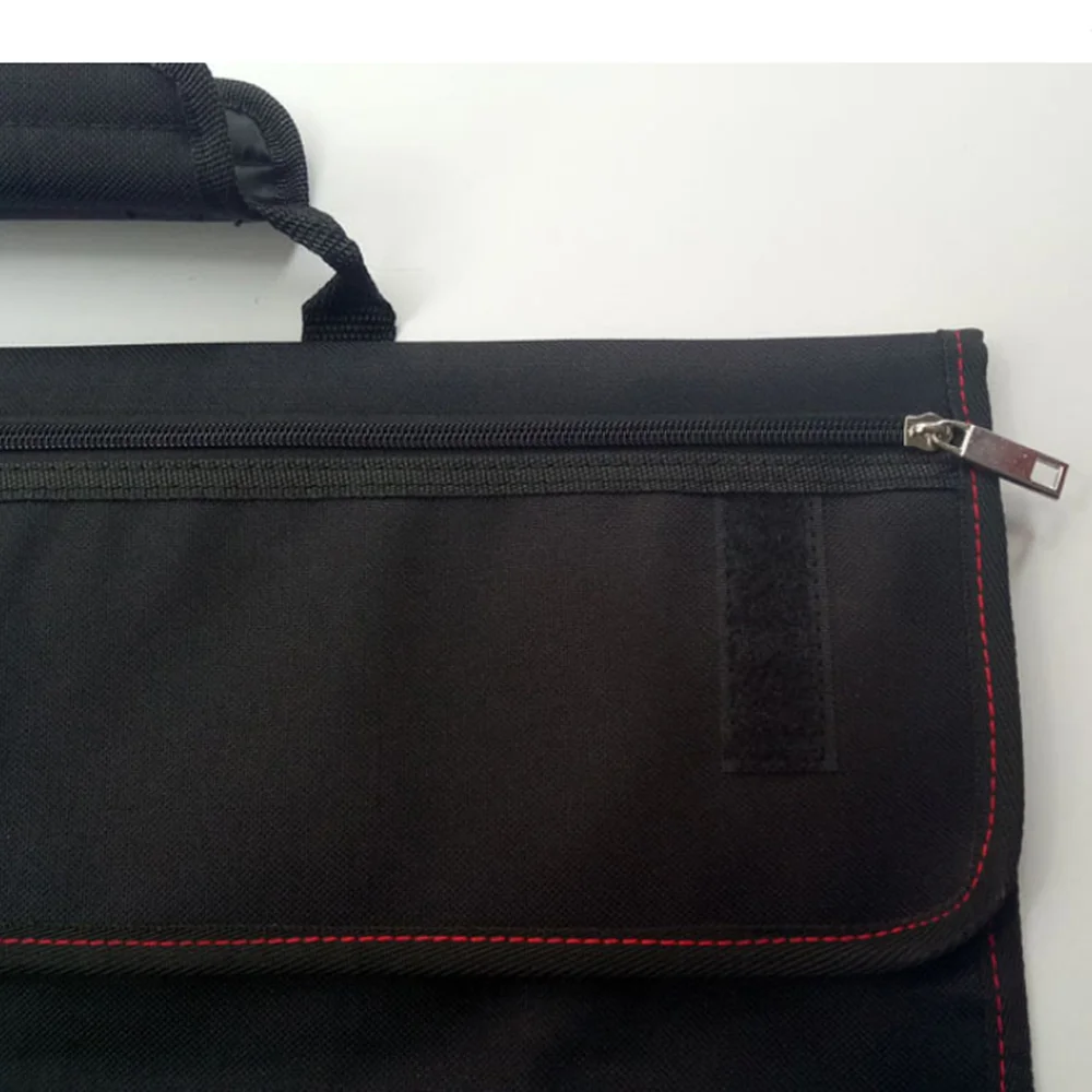 Professional Chef Knife Case Knife Roll Bag Chef Bag Cutlery Holder Organizer (Black)