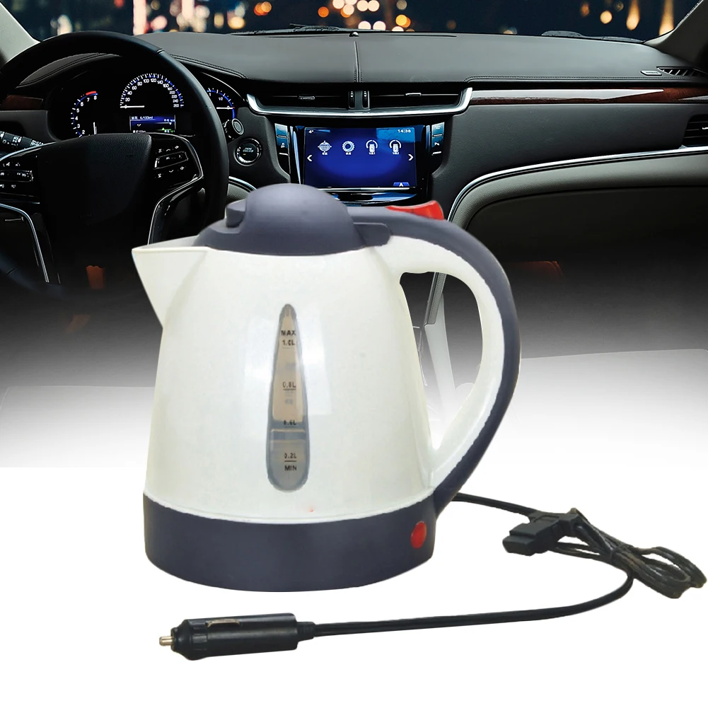 

Ergonomic Car Travel Non Slip Water Heater Coffee Anti-scalding Automobile Truck Portable Soup 1L 24V 250W Electric Kettle Tea