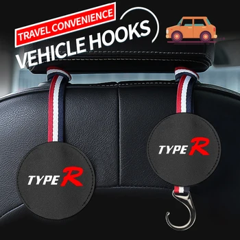 

1pcs Car styling seat back leather decorative hidden stainless steel hook multifunctional hook for Honda TYPER Civic XR-V HR-V