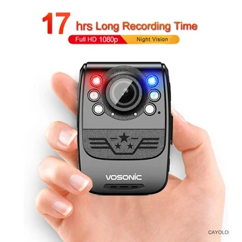 

17hrs Long Recording Standby mini Police Camera HD 1080P Night Vision Wearable DV Car DVR Body Cam With protective cover
