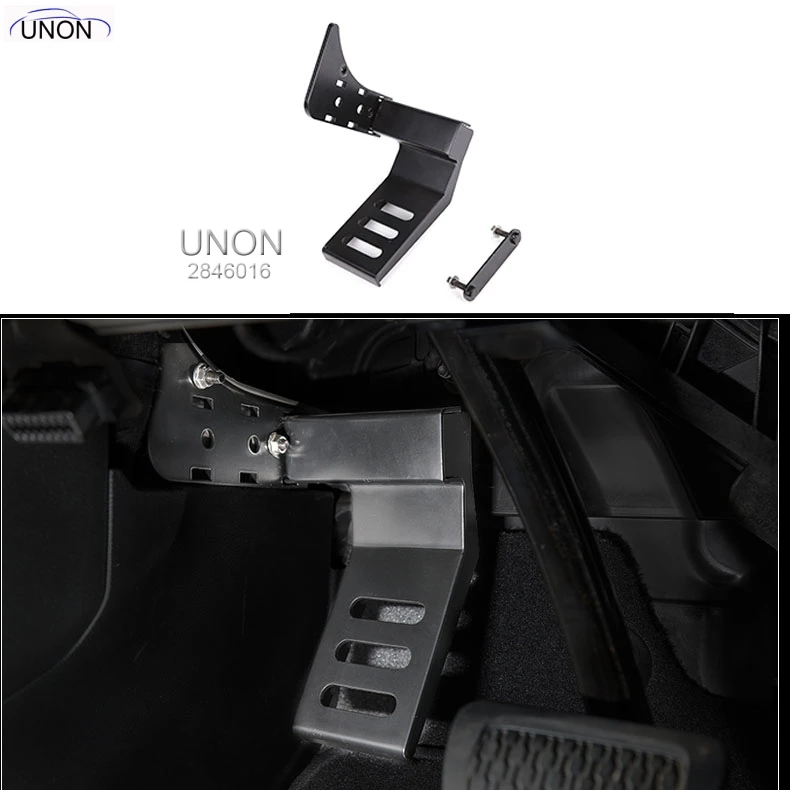 

Metal Car Interior Decoration Driver Dead Pedal Left Side Foot Rest Kick Panel For Wrangler JL 2018 Accessories Car Styling