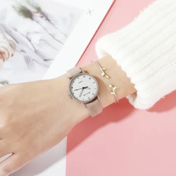

Women's Watches Simple Leather Quartz Watch Women Ladies Dress Casual Fashion Wristwatch Relojes Montre Femme Female Gift