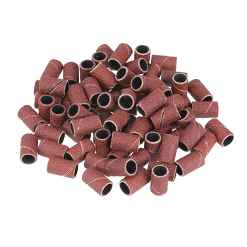 

100pcs/set Nail Art Sanding Bands 80# 120# 180# Cutters For Manicure Removing Gel Nail Electric Drill Grinding Sand Ring Bits