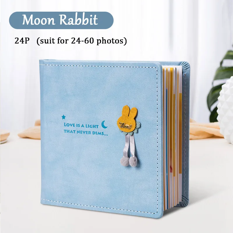 24P moon rabbit Фото печатание альбома книги на заказ Фотокнига DIY Выпускной памятная книга фотостудия детский альбом для автографов - Цвет: 24P moon rabbit