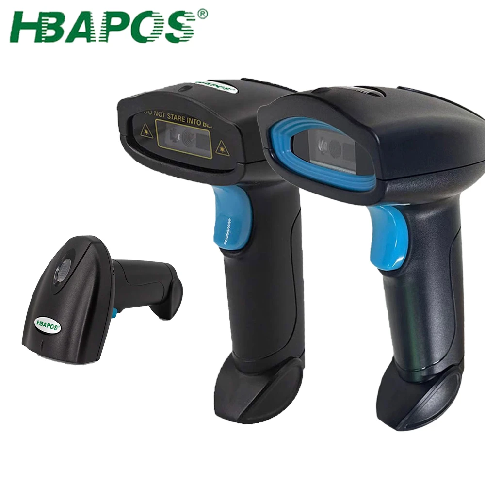 HBAPOS Handheld Scanner 1D 2D QR Wired Wireless Bluetooth Portable Scanners Automatic Suitable for Supermarket Retail Shop epson smart scan