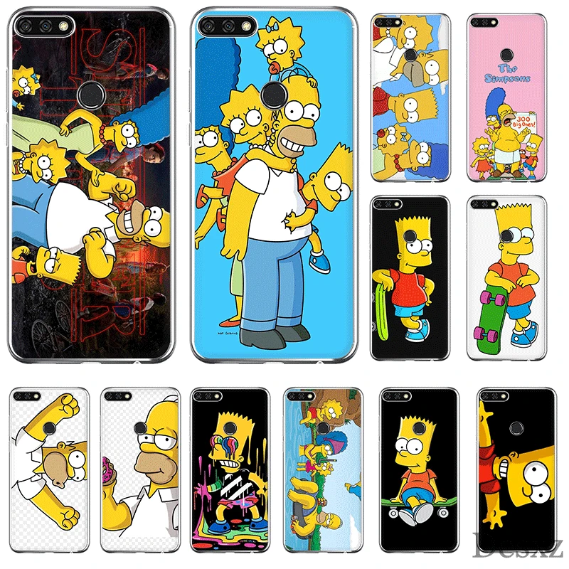

Mobile Phone Case TPU For Huawei Honor 7A 7C 7X 6A 8 8X 8C 9 9X View 20 Note 10 Lite Cover The Simpsons Cartoons Anime