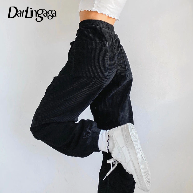 Black corduroy pants womens Clearance