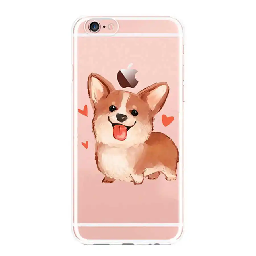 Супер милый корги чехол для iPhone 8X7 5 5S SE 6 6S Plus сексуальный мультфильм собака