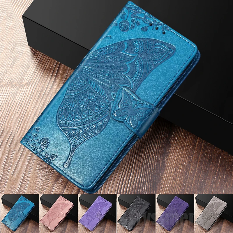 Leather Flip Wallet Case Redmi 5 Plus 6A 7A 8A 8 Note 8T 8 7 6 5 Pro For Xiaomi Mi A3 A2 9 Lite SE Mi 9T K20 3D Butterfly Cover xiaomi leather case card