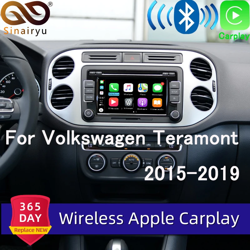 Sinairyu беспроводная Apple Carplay для Volkswagen Tiguan 2015-2019 обновленная Android Авто зеркальная Wifi