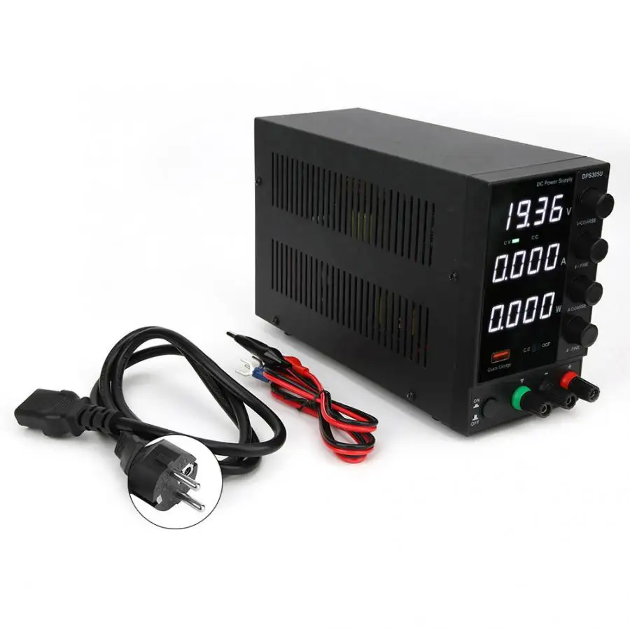 EU Pulg DPS305U 18 Вт импульсный источник питания постоянного тока QC3.0 30 в 5A Регулируемый стабилизатор напряжения постоянного тока с ЖК-дисплеем четыре цифровых дисплея - Цвет: EU Pulg