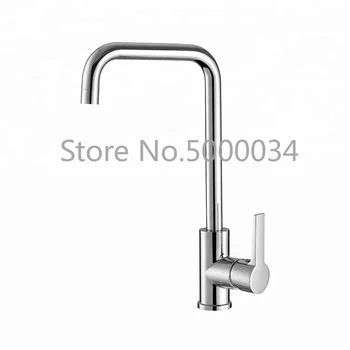 

Contemporary single handle kitchen faucet chrome polished